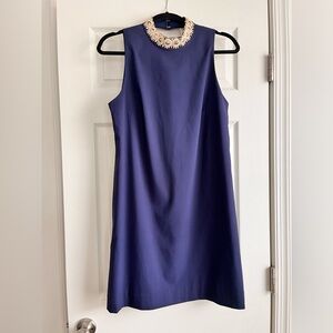 Navy Lily Pulitzer Beaded Mock Neck Dress - Size 8